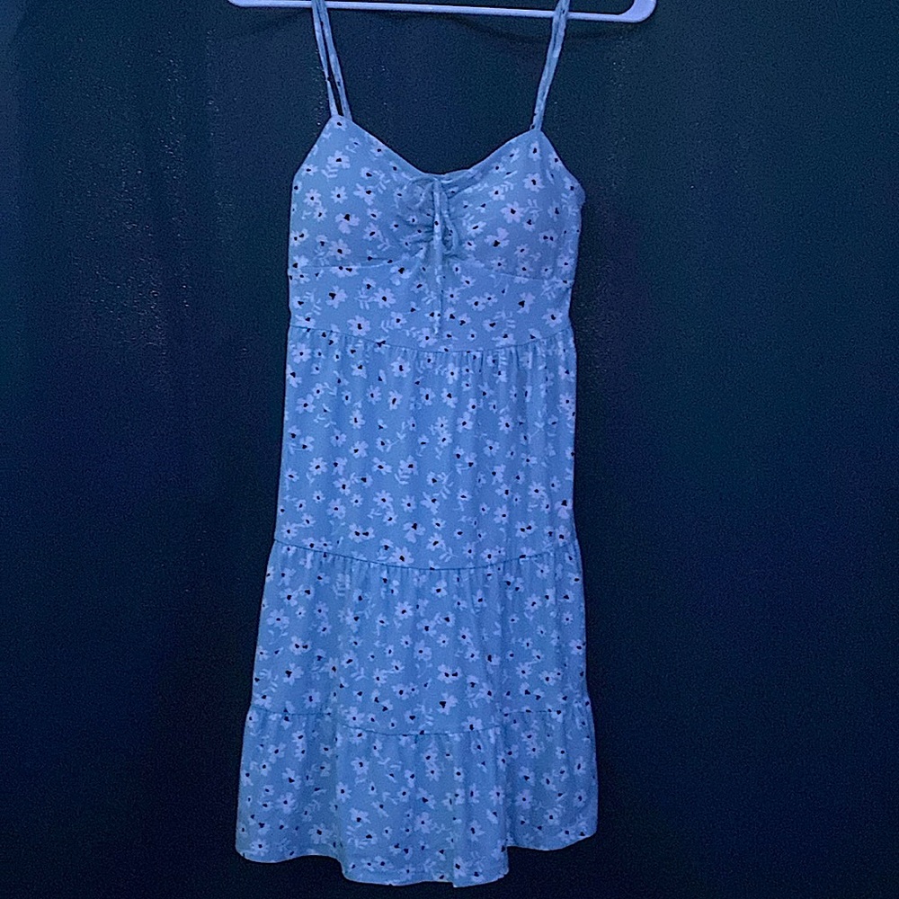 Blue floral dress